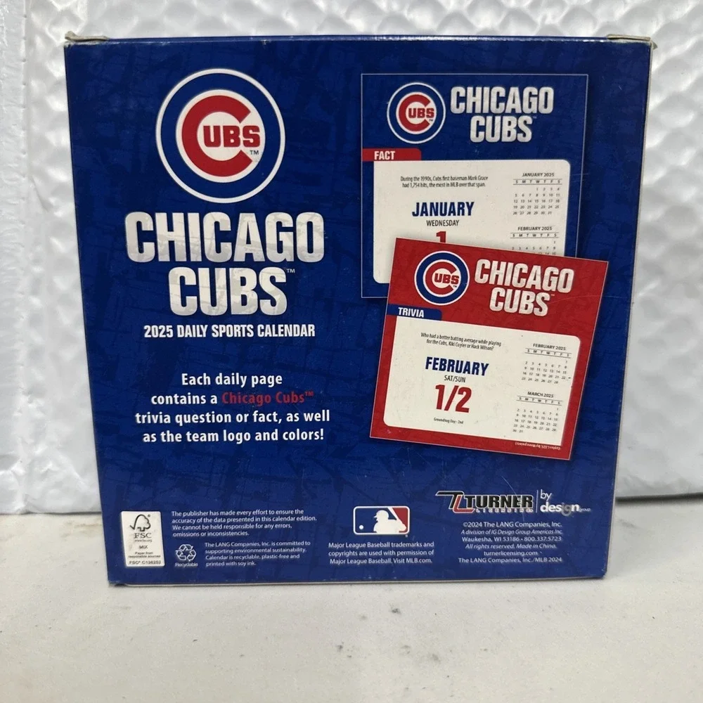 Chicago Cubs Daily Sports Calendar 2025 Trivia Game Brand New Sealed